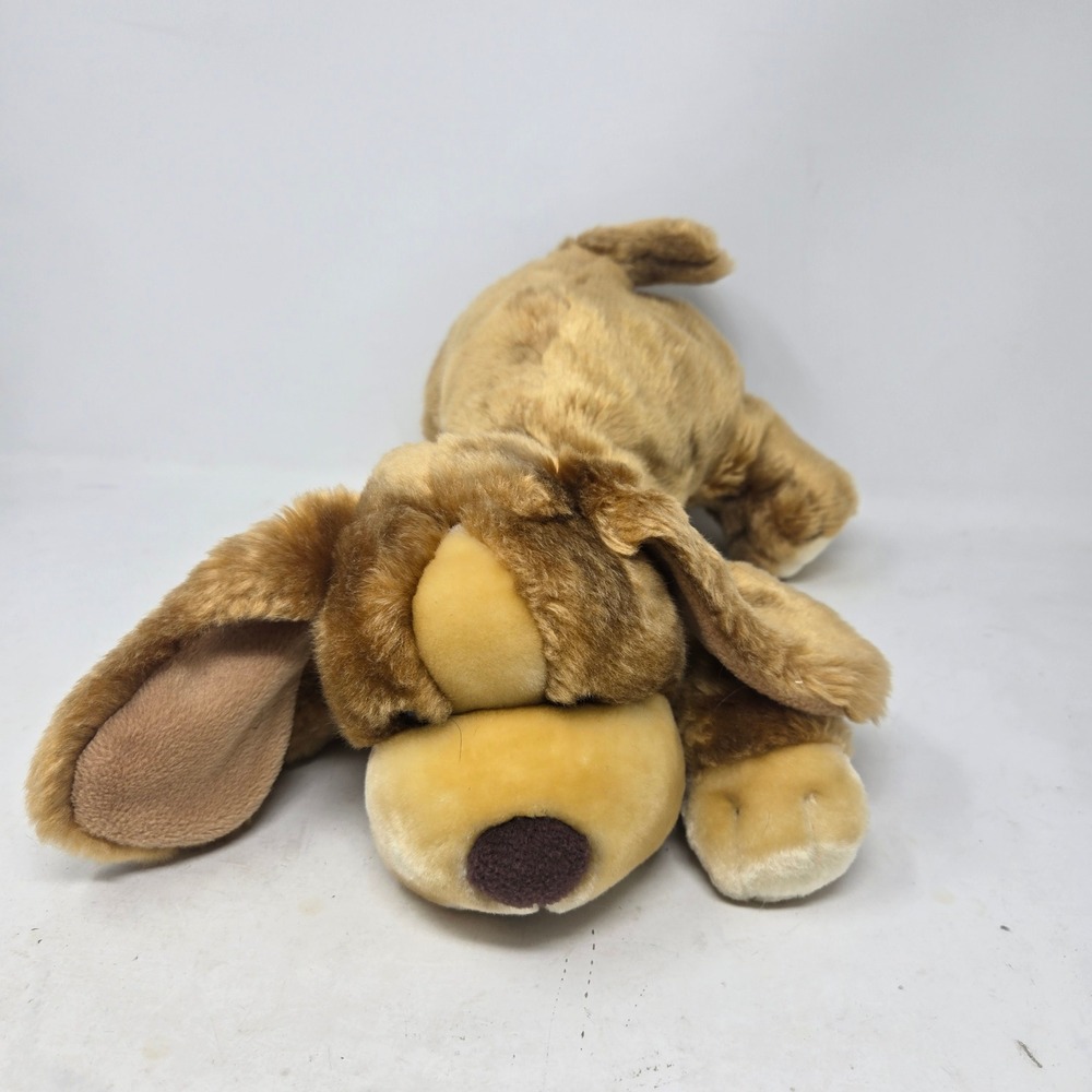 Animal Alley Toys R Us Floppy‎ Puppy Dog Plush Brown Tan Stuffed Animal 14 Inch